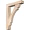 Ekena Millwork Olympic Block Smooth Bracket w/ Offset Brace, Douglas Fir, 5 1/2"W x 26"D x 34"H BKT0604X26X34OLY05SDF - alternate 1